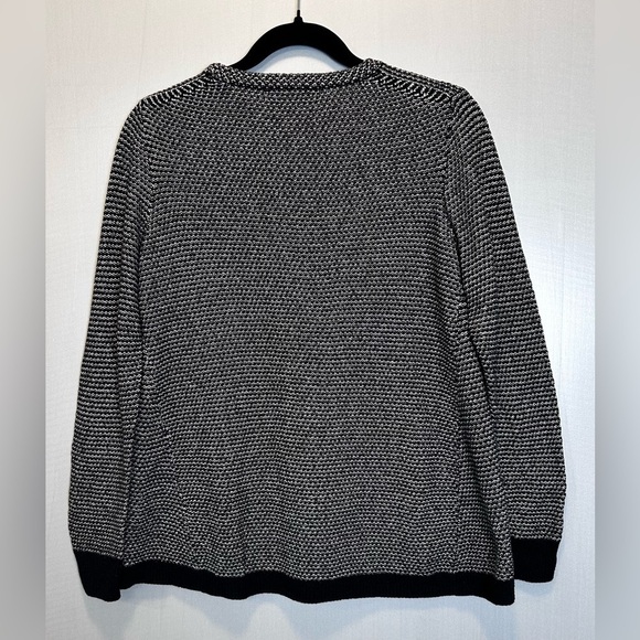 Madewell Riverside Black White Dot Weave Pullover Sweater Size M - Picture 6 of 8